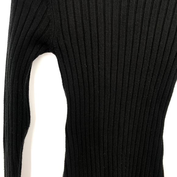525 Mock Neck Turtleneck Sweater Mini Dress XS Ribbed Knit Bodycon Long Sleeve - Picture 6 of 7